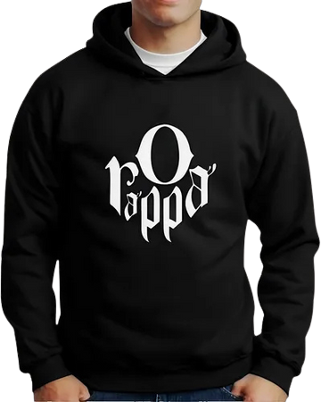 Moletom Silkscreen Estiloso Flanelado com Bolso e Capuz O Rappa Preto
