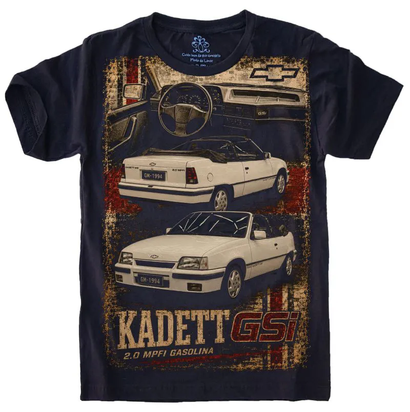Camiseta Estilosa Fullprint Chevrolet Kadett GSi Vintage S-688