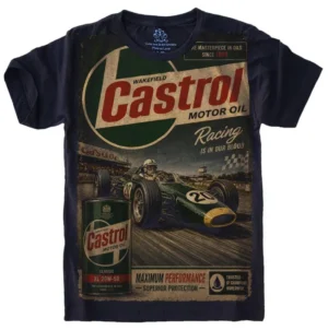 Camiseta Estilosa Fullprint Castrol GTX Vintage S-693