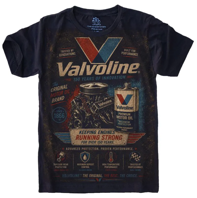 Camiseta Estilosa Fullprint Valvoline Vintage S-702