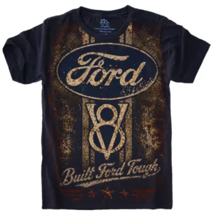 Camiseta Estilosa Fullprint Ford V8 Built Ford Tough Vintage