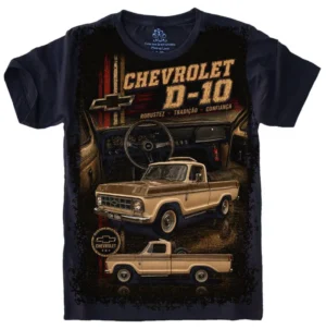 Camiseta Estilosa Fullprint Chevrolet D-10 Vintage S-712