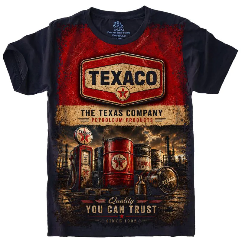 Camiseta Estilosa Fullprint Texaco Vintage S-718