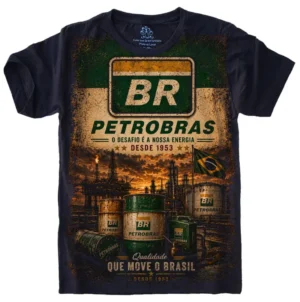 Camiseta Estilosa Fullprint Petrobras Vintage S-723