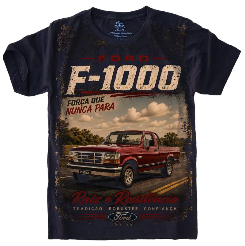 Camiseta Estilosa Fullprint Ford F1000 Vintage S-726