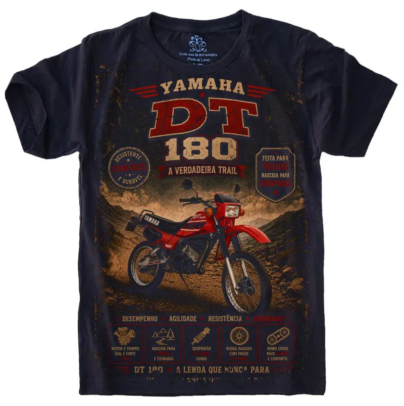 Camiseta Estilosa Fullprint Moto DT180 Yamaha (S-731)