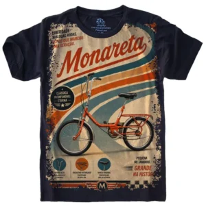Camiseta Estilosa Fullprint Bicicleta Monareta S-732