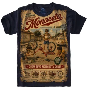 Camiseta Estilosa Fullprint Bicicleta Monareta S-733