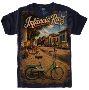 Camiseta Estilosa Fullprint Infância Raiz - Tempos Inesquecíveis S-735