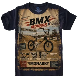 Camiseta Estilosa Fullprint Bicicleta BMX Monark S-739