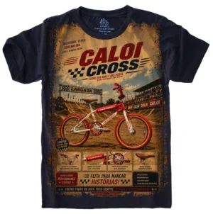 Camiseta Estilosa Fullprint Bicicleta Caloi Cross S-740