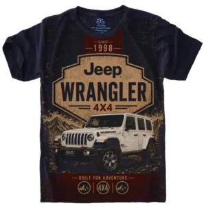 Camiseta Estilosa Fullprint Jeep Wrangler Unlimited 4x4 Vintage S-752