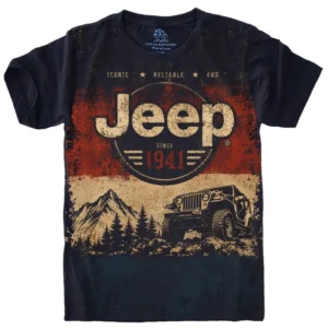 Camiseta Estilosa Fullprint  Jeep Wild Nature Vintage S-755