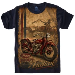 Camiseta Estilosa Fullprint Indian Scout 1930's Vintage S-761