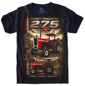 Camiseta Estilosa Fullprint Trator MF 275 Massey Ferguson S-766