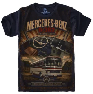 Camiseta Estilosa Fullprint Ônibus Mercedes-Benz O-362 Monobloco S-771