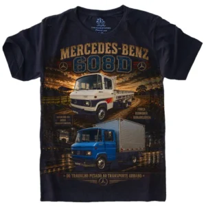 Camiseta Estilosa Fullprint Caminhão Mercedes-Benz 608D S-773