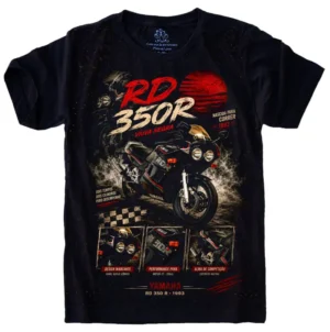 Camiseta Estilosa Fullprint Yamaha RD 350 R Viúva Negra - Lenda das 2 Tempos S-779