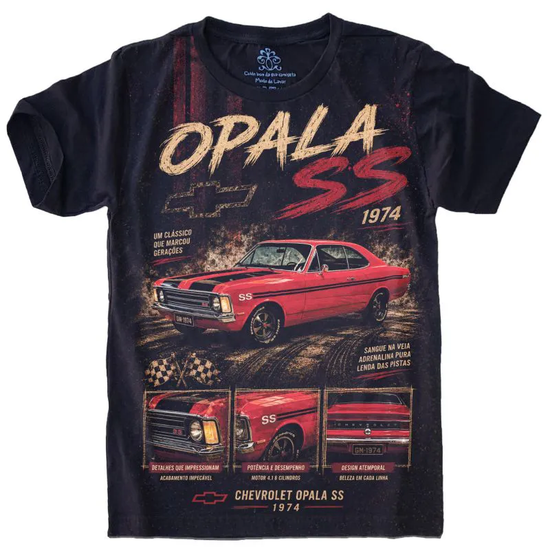 Camiseta Estilosa Fullprint Chevrolet Opala SS - O Ícone dos Muscle Cars Brasileiros S-780